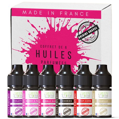 Coffret de 6 huiles essentielles parfumées : Popcorn