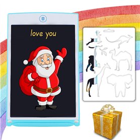 nedit Tablette Dessin Enfant + Pochoir Offert (Pochoir = Aide à Dessiner des Animaux) – Super Cadeau – Tablette D’Écriture et De