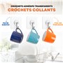 nedit Crochet Adhesif Mural (9 Pièces) - Crochet Collant – Kit De 9 Crochets Transparent De Haute Qualité – Solide Et Simple D’u
