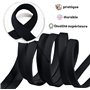 MARKETIFAR Lacets Noirs pour Baskets-4 Paires Lacet Noir-Lacet Chaussure-Parfait pour Converse Haute-Lacets Noirs plats-150 cm-8