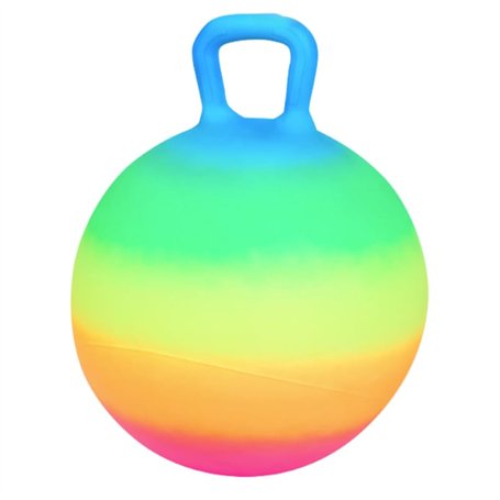 GABANA Ballon Sauteur Gonflable Multi-Couleurs avec Poignée - Plastique PVC épais et résistant - Développe la motricité - Jouet
