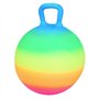 GABANA Ballon Sauteur Gonflable Multi-Couleurs avec Poignée - Plastique PVC épais et résistant - Développe la motricité - Jouet