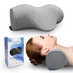 Oreiller Ergonomique Cervicale - Coussin Traction Nuque - Appareil Étirement de la Nuque - Relaxation Musculaire du Cou et Épaul