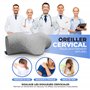 Oreiller Ergonomique Cervicale - Coussin Traction Nuque - Appareil Étirement de la Nuque - Relaxation Musculaire du Cou et Épaul