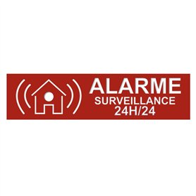 Plaque d'alarme de surveillance 24h/24