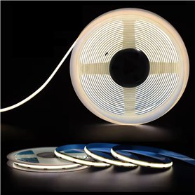 Ruban LED 5M | Blanc Froid 4000K | 480 LED/m | 4750 Lumens | Ultra Lumineux 24V | Largeur 8MM diffusion 180° | Rendu précis CRI