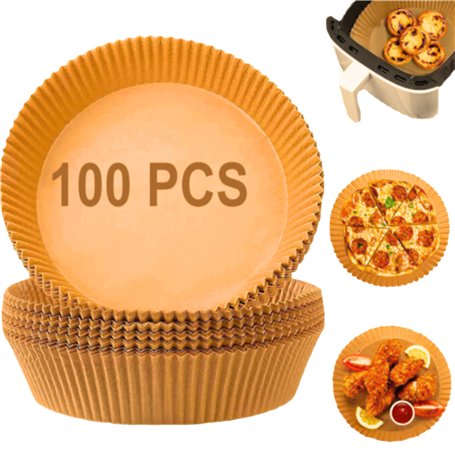 Anti9 Papier sulfurisé pour friteuse 100 pièces 16 cm