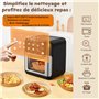 Anti9 Papier sulfurisé pour friteuse 100 pièces 16 cm, feuilles de papier cuisson antiadhésif, accessoires pour air fryer, poêle