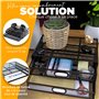 DESKORGA Tiroir coulissant sous bureau | A FIXER SANS PERCAGE Organisateur de bureau | rangement bureau pour fournitures et acce