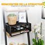 DESKORGA Tiroir coulissant sous bureau | A FIXER SANS PERCAGE Organisateur de bureau | rangement bureau pour fournitures et acce