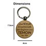Porte clé en bois gravé Une soeur exceptionnelle est toujours une témoin au top idée cadeau-demande-mariage-evjf-demoiselle d'ho