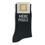 WOOM Chaussette à Paillettes Mère Poule- Noir - Cadeau fête des mères - Cadeau Maman - Taille Unique (36-40)