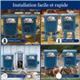 Kit Mangeoire et Abreuvoir Poules 8KG/7L – Anti-Nuisibles Valve Automatique Anti-Cyanobactéries, Ideal Microfermes et Élevages A