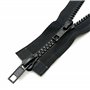 CHAKRAA - 70 cm - #5mm Maille - Fermeture Éclair Double Curseur Injectée Zip à Glissière Séparable Noir