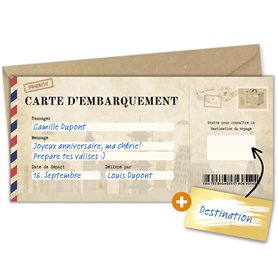 Milijou | Carte à gratter voyage surprise | Chèque cadeau surprise personnalisation destination