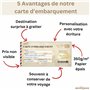 Milijou | Carte à gratter voyage surprise | Chèque cadeau surprise personnalisation destination, carte d'embarquement à gratter,