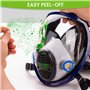 AirGearPro Cache-objectifs détachables compatibles avec le masque respiratoire complet G-750 avec filtres | Couvertures d’écran 