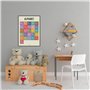 BAMMI 8 Posters Pédagogiques 30x42cm : Affiches Éducatives pour Enfants - Nombres Alphabet Couleurs Jours Mois Saisons Émotions 