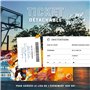 SoKawaï - Lot de 12 invitations anniversaire en Français | Thème Basketball | Format ticket | Design moderne