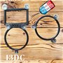 I3DC Support VTC Carte Professionnelle ET Macaron Avant/ARRIÈRE Noir Fixation VENTOUSES pour Carte VTC 8.5X5.5 cm