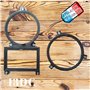 I3DC Support VTC Carte Professionnelle ET Macaron Avant/ARRIÈRE Noir Fixation VENTOUSES pour Carte VTC 8.5X5.5 cm