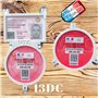 I3DC Support VTC Carte Professionnelle ET Macaron Avant/ARRIÈRE Noir Fixation VENTOUSES pour Carte VTC 8.5X5.5 cm