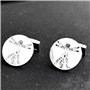 Bouton de Manchette Homme | Boutons de Manchette Originaux Pour Chemise | Cadeaux mariage Acier Inoxydable | Bijou Noir Geek Sci