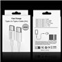 Câble usb c vers usb c, BLANC PD 2M Type C, Câble de Charge Rapide pour iPad/MacBook/Samsung/Manette Xbox/Switch/Huawei/PS5, Tra