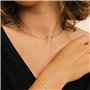 Les Merveilleuses | Bougie Bijou | Céramique Vert | Collier Perles Blanches avec Cristal Swarovski Plaqué Or 18 Carats | Cire de