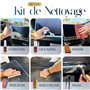 Aspirateur Voiture Puissant Sans Fil - 16000pa Réels Cyclonique - 15 Accessoires, Kit Nettoyage Voiture Complet pour Intérieur -