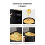 Ksiope Friteuse à Air 4,5L nouvelle génération : 1400W, Écran Tactile, 8 Programmes - Cuisson Sans Huile, Manuel en Français, Ks