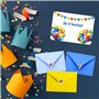 marelle CREATIVE MINDS 10 Cartes Invitation Anniversaire Fille et Garçon + 10 Enveloppes Colorées + 10 Autocollants Ballons - Ca