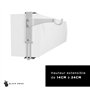 Lot de 2 Supports Sans Perçage à Fixation Latérale pour Tringle à Rideau D.20 ou D.28mm - Installation sur Coffre de Volet Roula