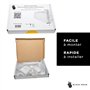 Lot de 2 Supports Sans Perçage à Fixation Latérale pour Tringle à Rideau D.20 ou D.28mm - Installation sur Coffre de Volet Roula