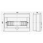 Boîtier de distribution encastré, 4 modules, boîte de fusible/boîte de distribution IP40