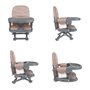 Kikkaboo, rehausseur chaise enfant Pappo Booster table pliable ceinture sécurité, coloris:rose