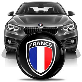 SkinoEu Badge de Capot Avant et pour Coffre Compatible avec BMW Embleme 82 mm 51147057794 Drapeau Francais France Flag en 5