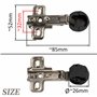 AERZETIX: 4 charnières invisibles pour porte en glace vitre en applique recouvrement total C41032