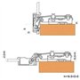 AERZETIX: 4 charnières invisibles pour porte en glace vitre en applique recouvrement total C41032