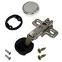AERZETIX: 4 charnières invisibles pour porte en glace vitre en applique recouvrement total C41032