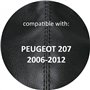 AERZETIX - C57850 - Soufflet de levier de vitesse - compatible avec Peugeot 207 de 2006 à 2012 - couleur: noir - en cuir synthét