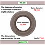 AERZETIX - C66148 - Bague/joint d'étanchéité SPI d'arbre à cames - côté de montage: avant côté frontal - rotation à droite - com