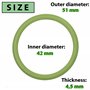 AERZETIX - C66231 - Joint, distributeur d'allumage 42x51x4.5 mm - FPM caoutchouc fluoré - compatible avec 030 905 224 - mécaniqu