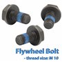 AERZETIX - C66281 - Lot de 3 Boulons de volant moteur M10 x 1 avec collerette - empreint hexagonal - compatible avec N 902 061 0