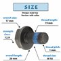 AERZETIX - C66281 - Lot de 3 Boulons de volant moteur M10 x 1 avec collerette - empreint hexagonal - compatible avec N 902 061 0