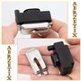 AERZETIX - C66709 - Kit de fixation du câble d'embrayage (2 pièces) avec support en caoutchouc - longueur: 46 mm - compatible av