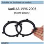 AERZETIX - C11620 - Lot de 2 Adaptateurs/Supports pour Haut-parleurs de Voiture Ø130 mm - côté de Montage portière Avant - Compa