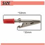 AЕRZETIX - C14171 - Lot de 5 Pinces/fiches crocodiles électriques isolées - longueur 53 mm - ouverture mâchoire max 14 mm - fich
