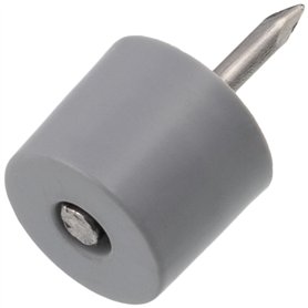 AERZETIX - C41695 - Lot de 100 taquets d'étagère à clouer Ø12 mm x 20 mm - tablette support de rayon - en plastique - couleur gr