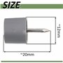 AERZETIX - C41695 - Lot de 100 taquets d'étagère à clouer Ø12 mm x 20 mm - tablette support de rayon - en plastique - couleur gr